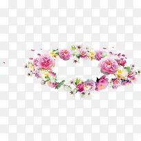 手绘彩色花环元素-空若网 手绘彩色花环元素-空若网