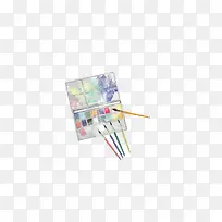 彩色颜料和画笔-空若网 彩色颜料和画笔-空若网