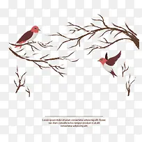 落雪树枝上小鸟-空若网 落雪树枝上小鸟-空若网