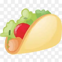 矢量手抓饼食物素材-空若网 矢量手抓饼食物素材-空若网