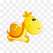 黄色卡通蜗牛矢量插图-空若网 黄色卡通蜗牛矢量插图-空若网