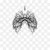 树枝拼凑成的肺-空若网 树枝拼凑成的肺-空若网