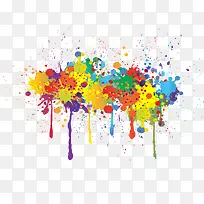 彩色墨迹矢量素材-空若网 彩色墨迹矢量素材-空若网