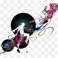 卡通手绘炫酷剪影-空若网 卡通手绘炫酷剪影-空若网