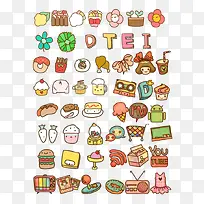 手绘可爱食物-空若网 手绘可爱食物-空若网