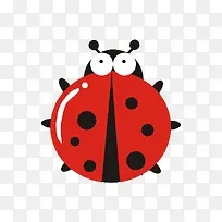 卡通的红色瓢虫-空若网 卡通的红色瓢虫-空若网
