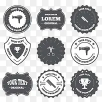 黑白理发店标志-空若网 黑白理发店标志-空若网