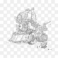手绘机械线稿-空若网 手绘机械线稿-空若网