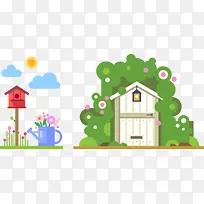 扁平化城市景色矢量图-空若网 扁平化城市景色矢量图-空若网