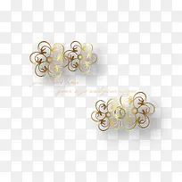 卡通手绘金色花纹-空若网 卡通手绘金色花纹-空若网