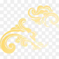 卡通手绘金色花纹-空若网 卡通手绘金色花纹-空若网