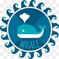 卡通小鲸鱼插画-空若网 卡通小鲸鱼插画-空若网