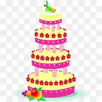 卡通手绘4层蛋糕-空若网 卡通手绘4层蛋糕-空若网