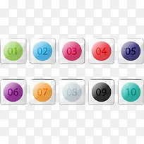 10款玻璃质感数字图标矢量素材-空若网 10款玻璃质感数字图标矢量素材-空若网