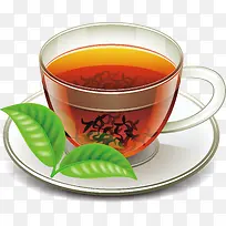 绿叶降火茶杯子元素-空若网 绿叶降火茶杯子元素-空若网