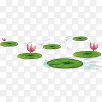 卡通手绘睡莲装饰矢量图-空若网 卡通手绘睡莲装饰矢量图-空若网
