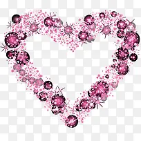 矢量粉色发光爱心-空若网 矢量粉色发光爱心-空若网