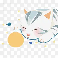 矢量月亮猫-空若网 矢量月亮猫-空若网