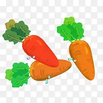 手绘可爱的胡萝卜素材-空若网 手绘可爱的胡萝卜素材-空若网