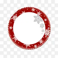 圣诞节雪花圆形边框-空若网 圣诞节雪花圆形边框-空若网