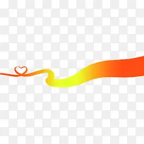 飘扬的彩带橙色黄色渐变-空若网 飘扬的彩带橙色黄色渐变-空若网