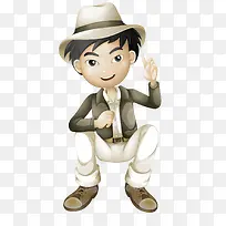 矢量卡通人物时尚男孩-空若网 矢量卡通人物时尚男孩-空若网