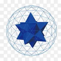 矢量蓝色立体几何-空若网 矢量蓝色立体几何-空若网