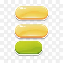 浅绿黄圆角立体按钮-空若网 浅绿黄圆角立体按钮-空若网