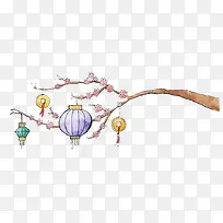 春节多彩灯笼挂饰-空若网 春节多彩灯笼挂饰-空若网