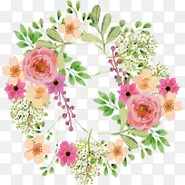 水彩粉红色山茶-空若网 水彩粉红色山茶-空若网