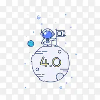 手绘宇航员-空若网 手绘宇航员-空若网