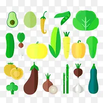 卡通扁平化蔬菜-空若网 卡通扁平化蔬菜-空若网