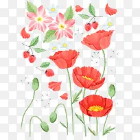 唯美水彩手绘鲜花-空若网 唯美水彩手绘鲜花-空若网