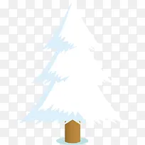 白色堆满积雪的圣诞树-空若网 白色堆满积雪的圣诞树-空若网