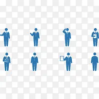 扁平人物正面动作图-空若网 扁平人物正面动作图-空若网