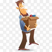 旧杂物纸箱插画-空若网 旧杂物纸箱插画-空若网