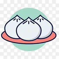面粉矢量卡通包子-空若网 面粉矢量卡通包子-空若网