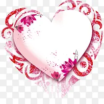 白色爱心荷花七夕情人节-空若网 白色爱心荷花七夕情人节-空若网