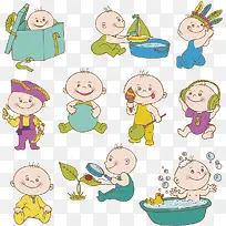 手绘可爱婴儿卡通图-空若网 手绘可爱婴儿卡通图-空若网