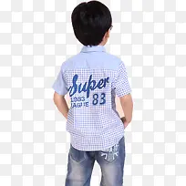 蓝色格子衬衫童装-空若网 蓝色格子衬衫童装-空若网