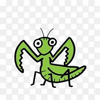 绿色的呆萌大螳螂-空若网 绿色的呆萌大螳螂-空若网