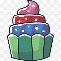 彩色螺旋杯子蛋糕-空若网 彩色螺旋杯子蛋糕-空若网