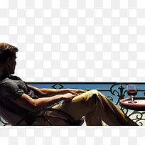 远望天际男子插画-空若网 远望天际男子插画-空若网