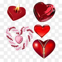 五款爱心矢量图-空若网 五款爱心矢量图-空若网