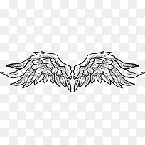 矢量女生纹身脸庞亲吻翅膀-空若网 矢量女生纹身脸庞亲吻翅膀-空若网