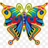 复古彩色蝴蝶-空若网 复古彩色蝴蝶-空若网