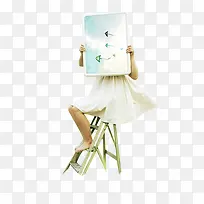 唯美女孩 长方形镜子png素材-空若网 唯美女孩 长方形镜子png素材-空若网