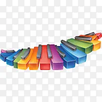 彩色钢琴键盘-空若网 彩色钢琴键盘-空若网