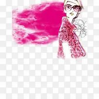 手绘插画女郎-空若网 手绘插画女郎-空若网