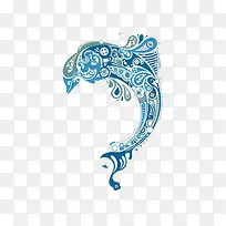 创意蓝色鱼-空若网 创意蓝色鱼-空若网